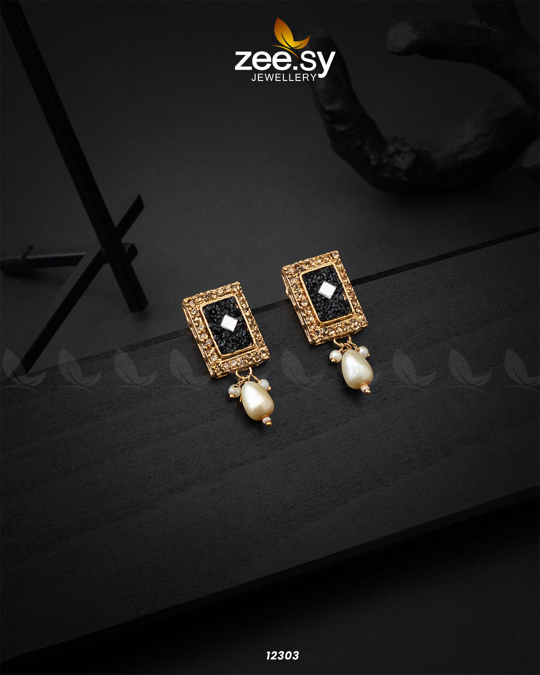 Cobble Crush Earrings - by - Libasekhas UK - Registered Vendor of : Zeesy - 100% Original Designer Dresss