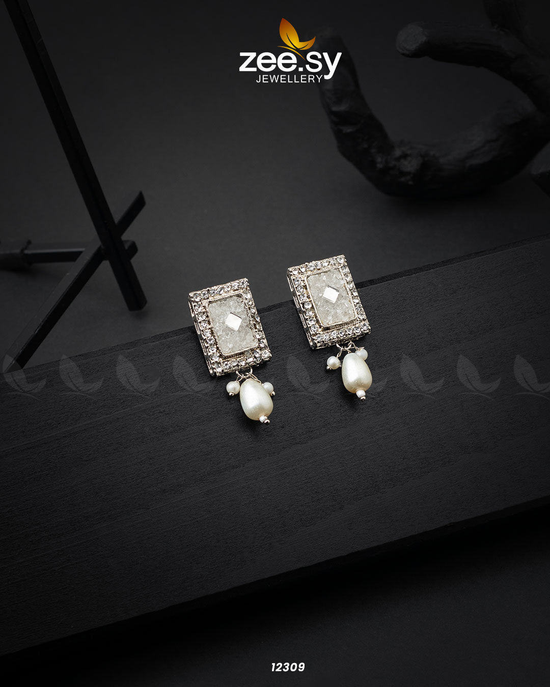 Gravel Earrings - by - Libasekhas UK - Registered Vendor of : Zeesy - 100% Original Designer Dresss