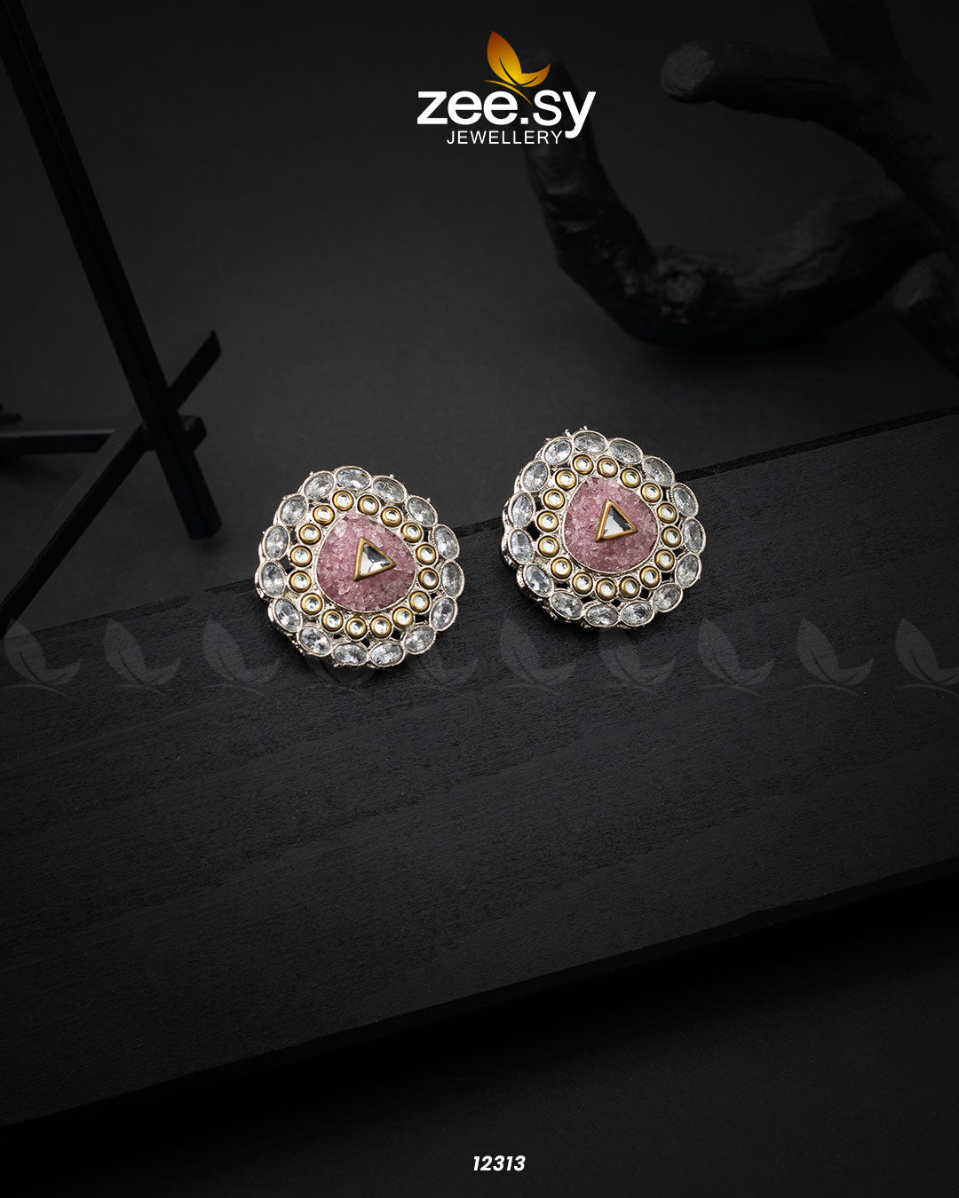 Granite Earrings - by - Libasekhas UK - Registered Vendor of : Zeesy - 100% Original Designer Dresss