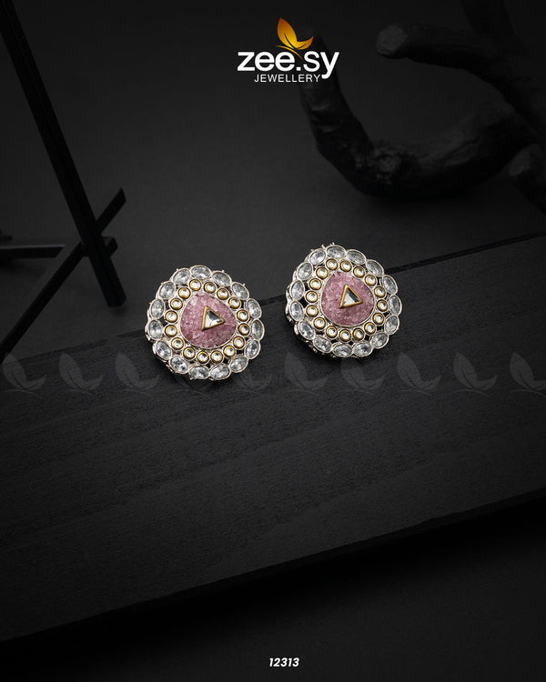 Granite Earrings - by - Libasekhas UK - Registered Vendor of : Zeesy - 100% Original Designer Dresss