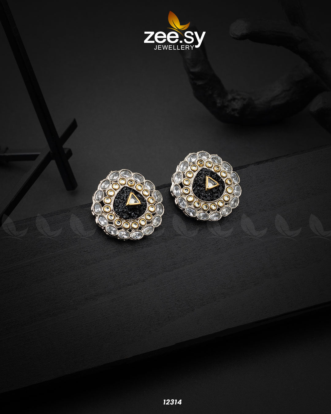 Granite Earrings - by - Libasekhas UK - Registered Vendor of : Zeesy - 100% Original Designer Dresss