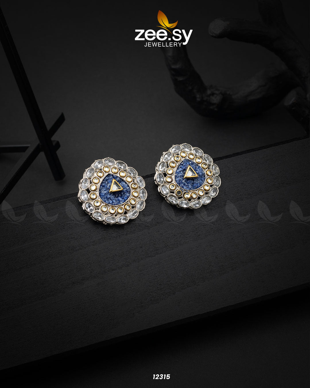 Granite Earrings - by - Libasekhas UK - Registered Vendor of : Zeesy - 100% Original Designer Dresss