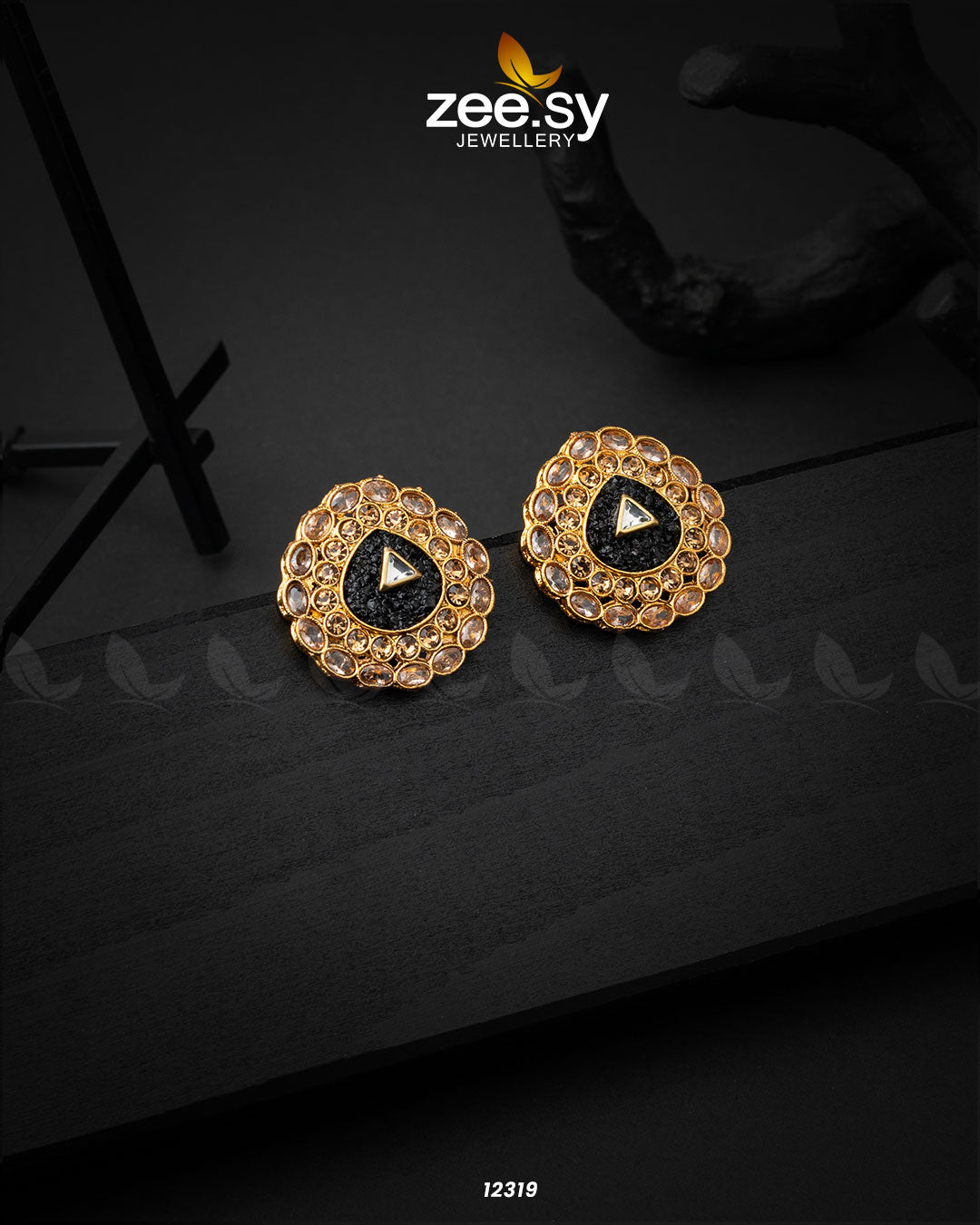 Pebble Earrings - by - Libasekhas UK - Registered Vendor of : Zeesy - 100% Original Designer Dresss