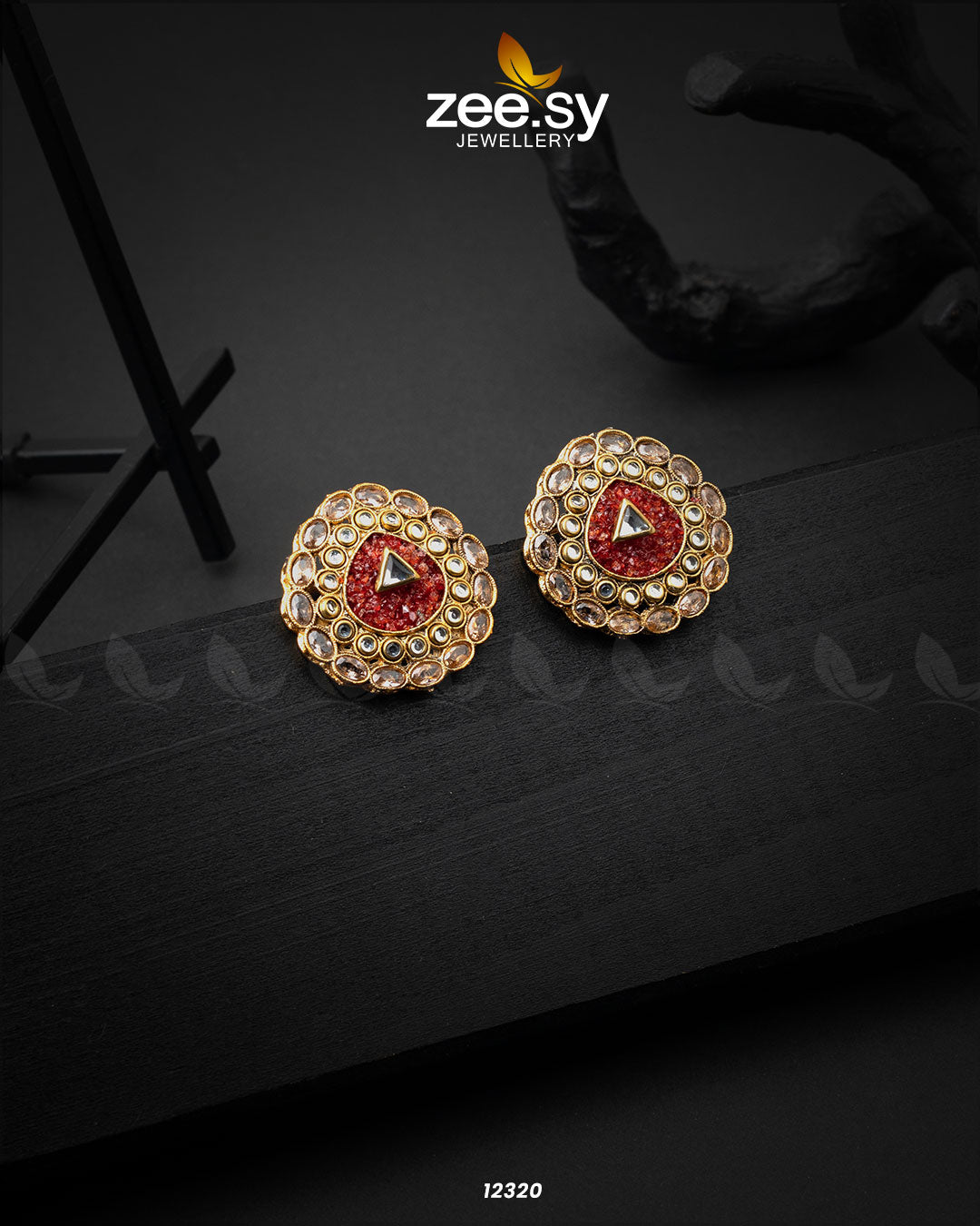 Pebble Earrings - by - Libasekhas UK - Registered Vendor of : Zeesy - 100% Original Designer Dresss
