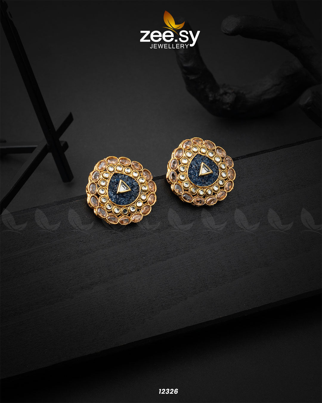 Pebble Earrings - by - Libasekhas UK - Registered Vendor of : Zeesy - 100% Original Designer Dresss