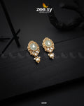 Quartz Earrings - by - Libasekhas UK - Registered Vendor of : Zeesy - 100% Original Designer Dresss