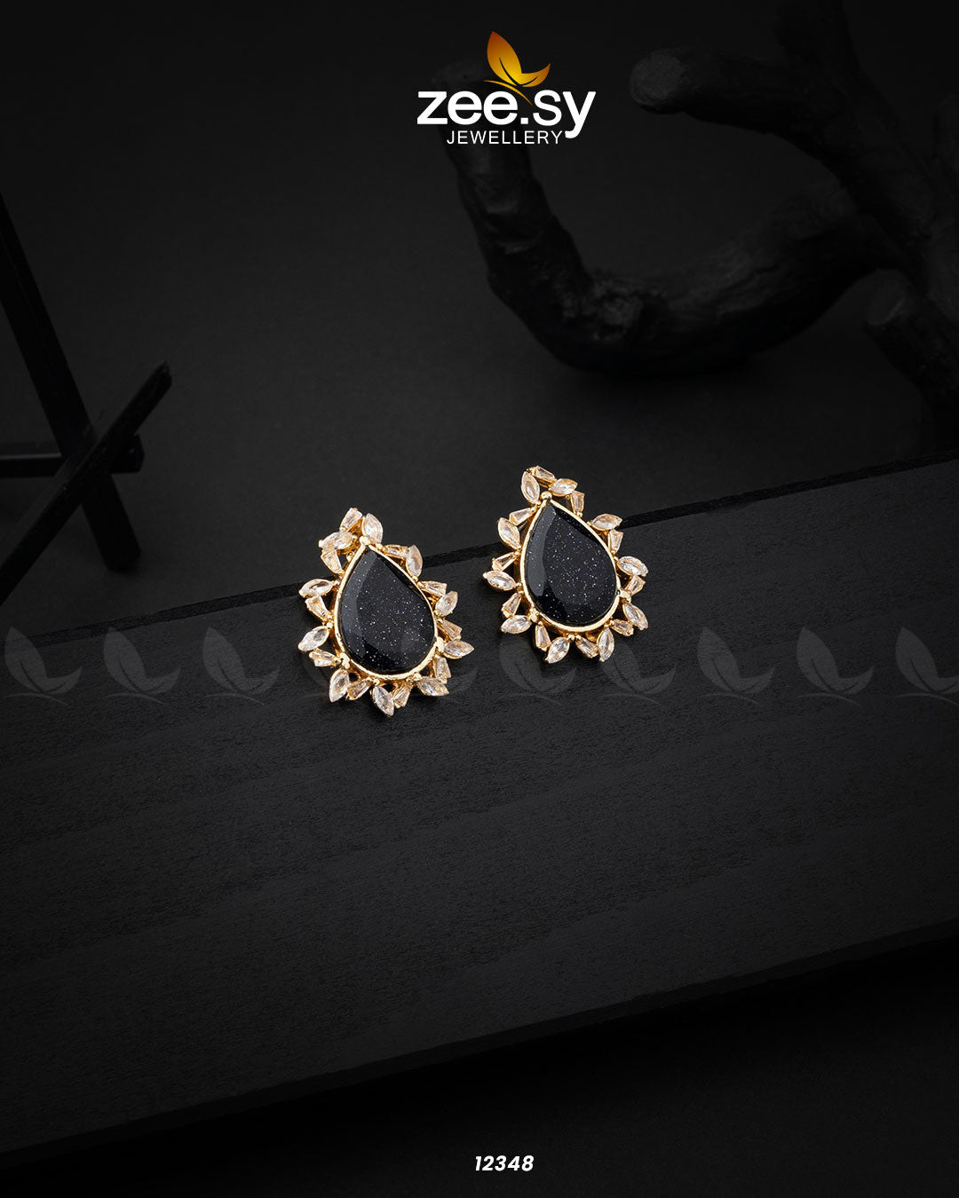 Oval Star Earrings - by - Libasekhas UK - Registered Vendor of : Zeesy - 100% Original Designer Dresss