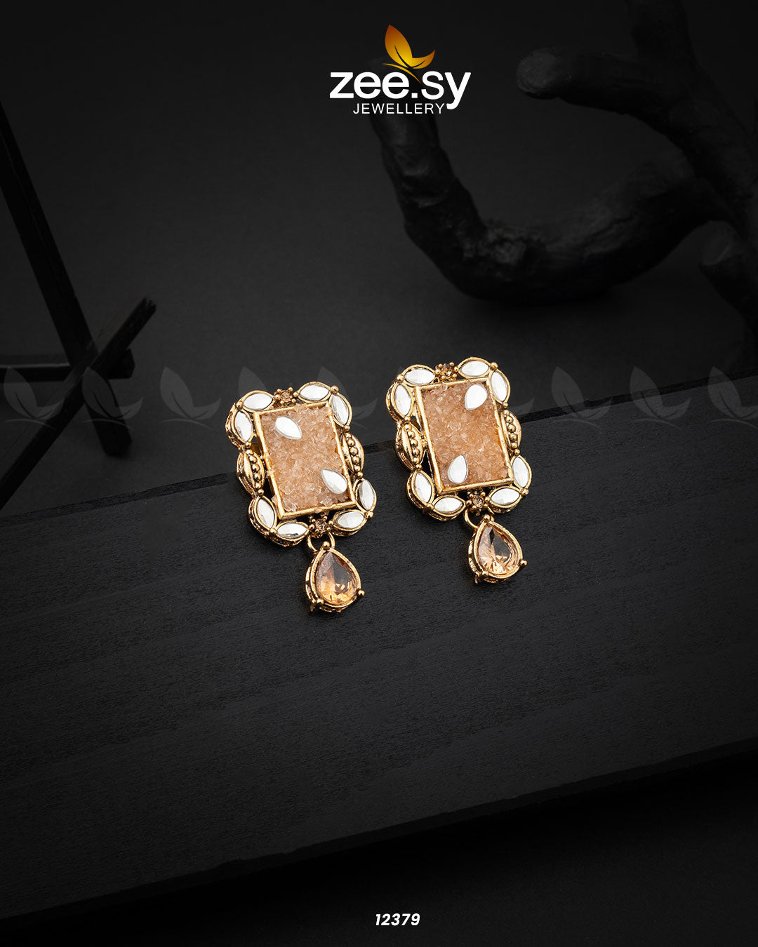 Ethereal Earrings - by - Libasekhas UK - Registered Vendor of : Zeesy - 100% Original Designer Dresss
