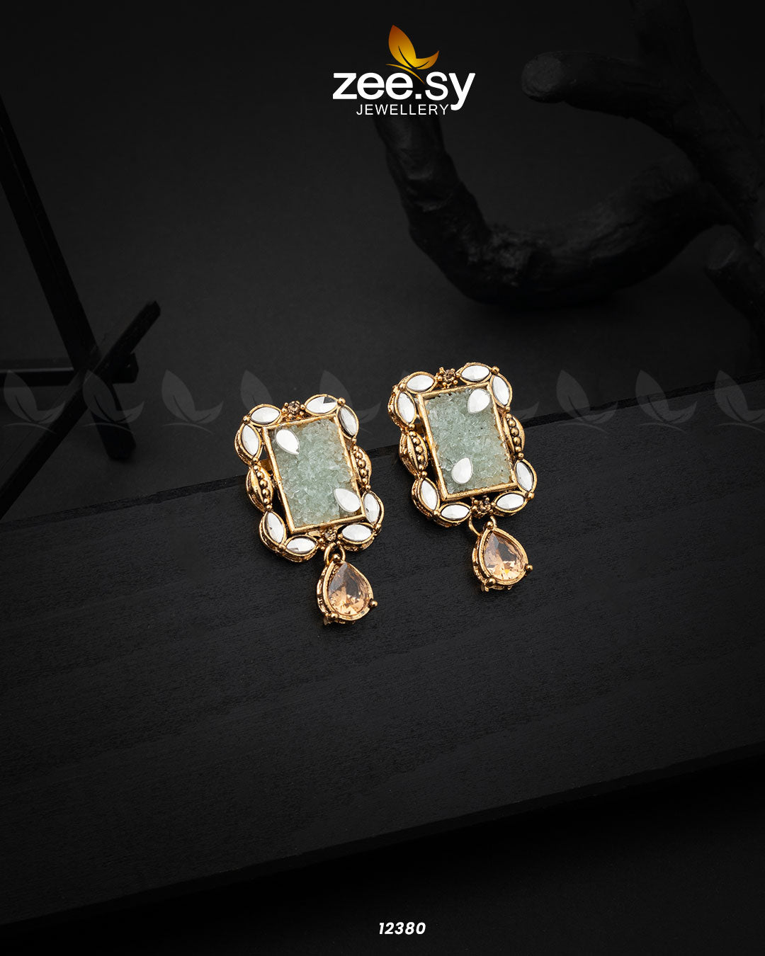 Ethereal Earrings - by - Libasekhas UK - Registered Vendor of : Zeesy - 100% Original Designer Dresss