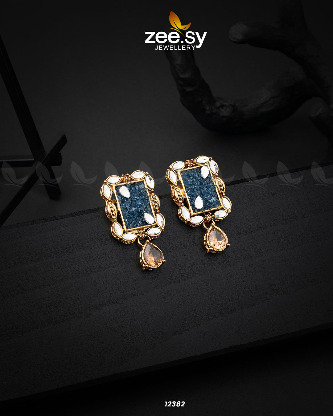 Ethereal Earrings - by - Libasekhas UK - Registered Vendor of : Zeesy - 100% Original Designer Dresss
