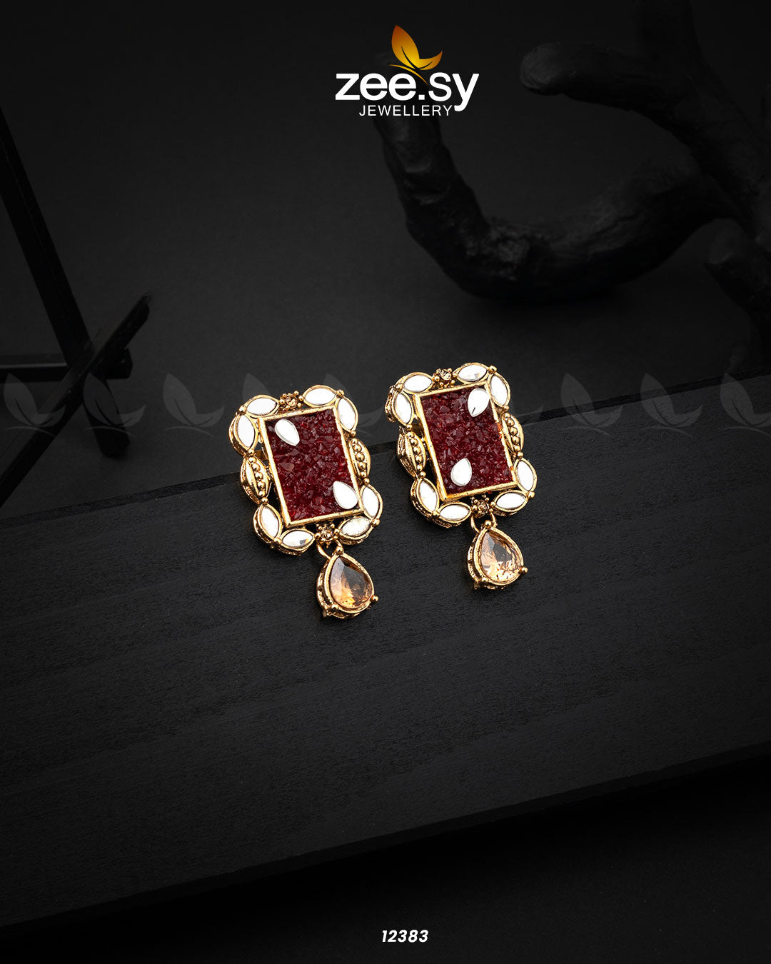 Ethereal Earrings - by - Libasekhas UK - Registered Vendor of : Zeesy - 100% Original Designer Dresss