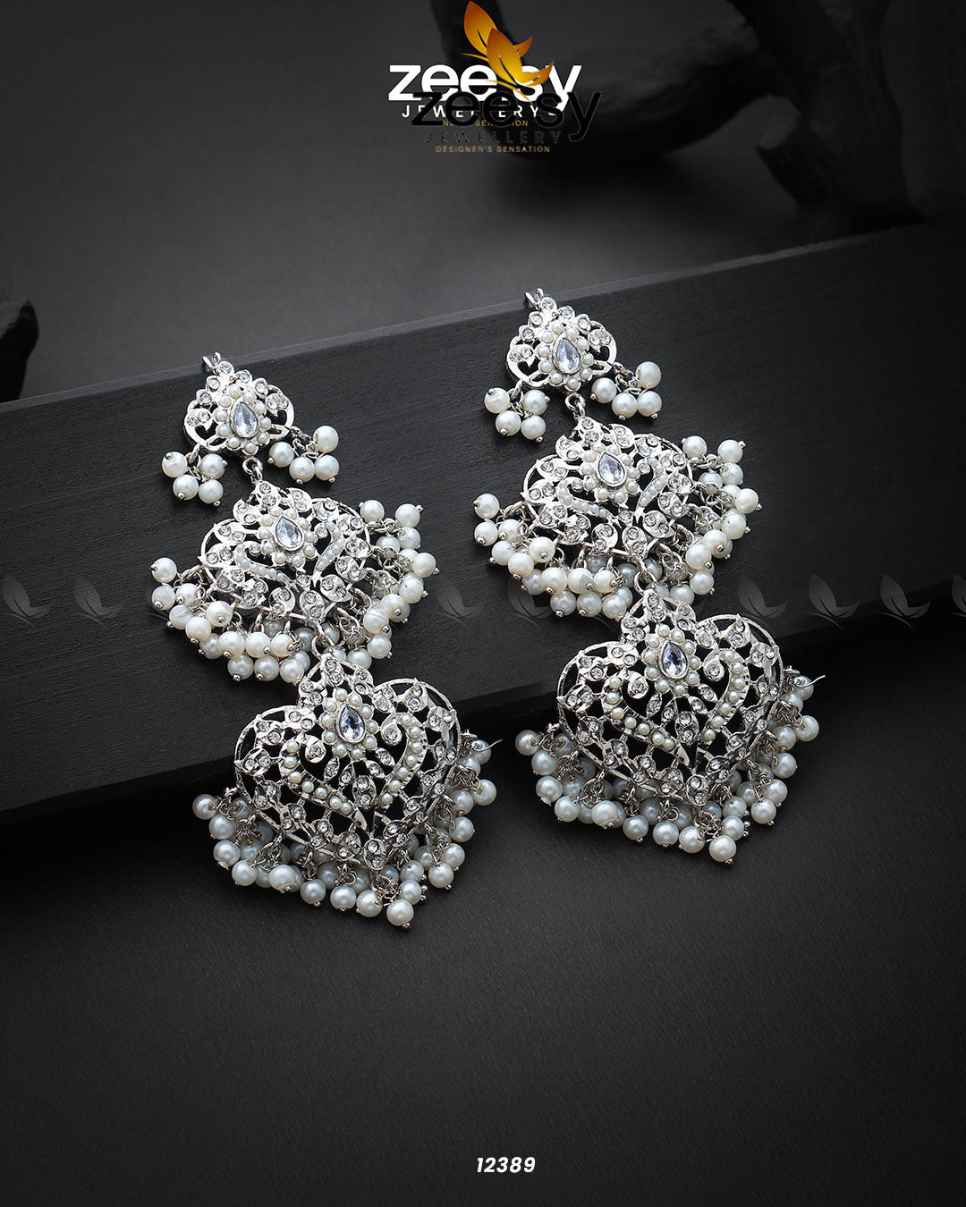 Keerthi's Earrings - by - Libasekhas UK - Registered Vendor of : Zeesy - 100% Original Designer Dresss