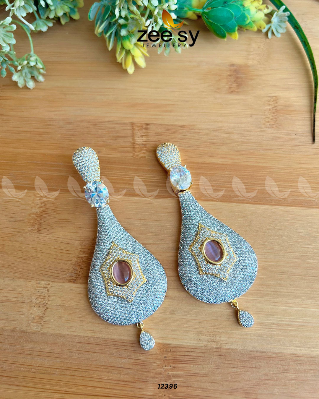 Paree Earrings - by - Libasekhas UK - Registered Vendor of : Zeesy - 100% Original Designer Dresss