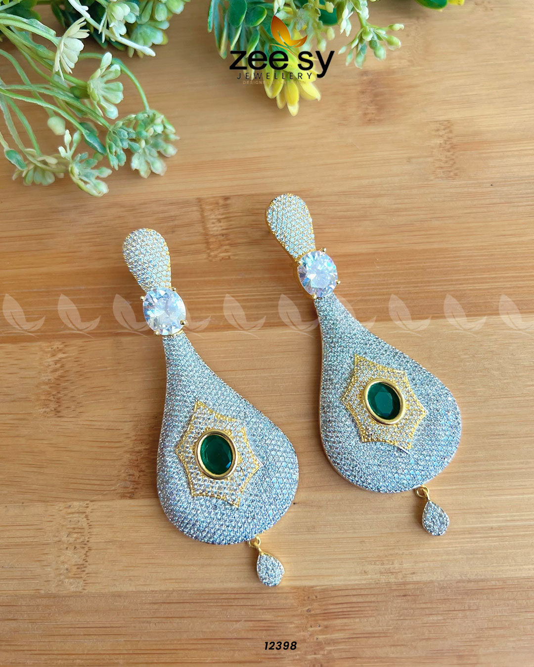 Paree Earrings - by - Libasekhas UK - Registered Vendor of : Zeesy - 100% Original Designer Dresss