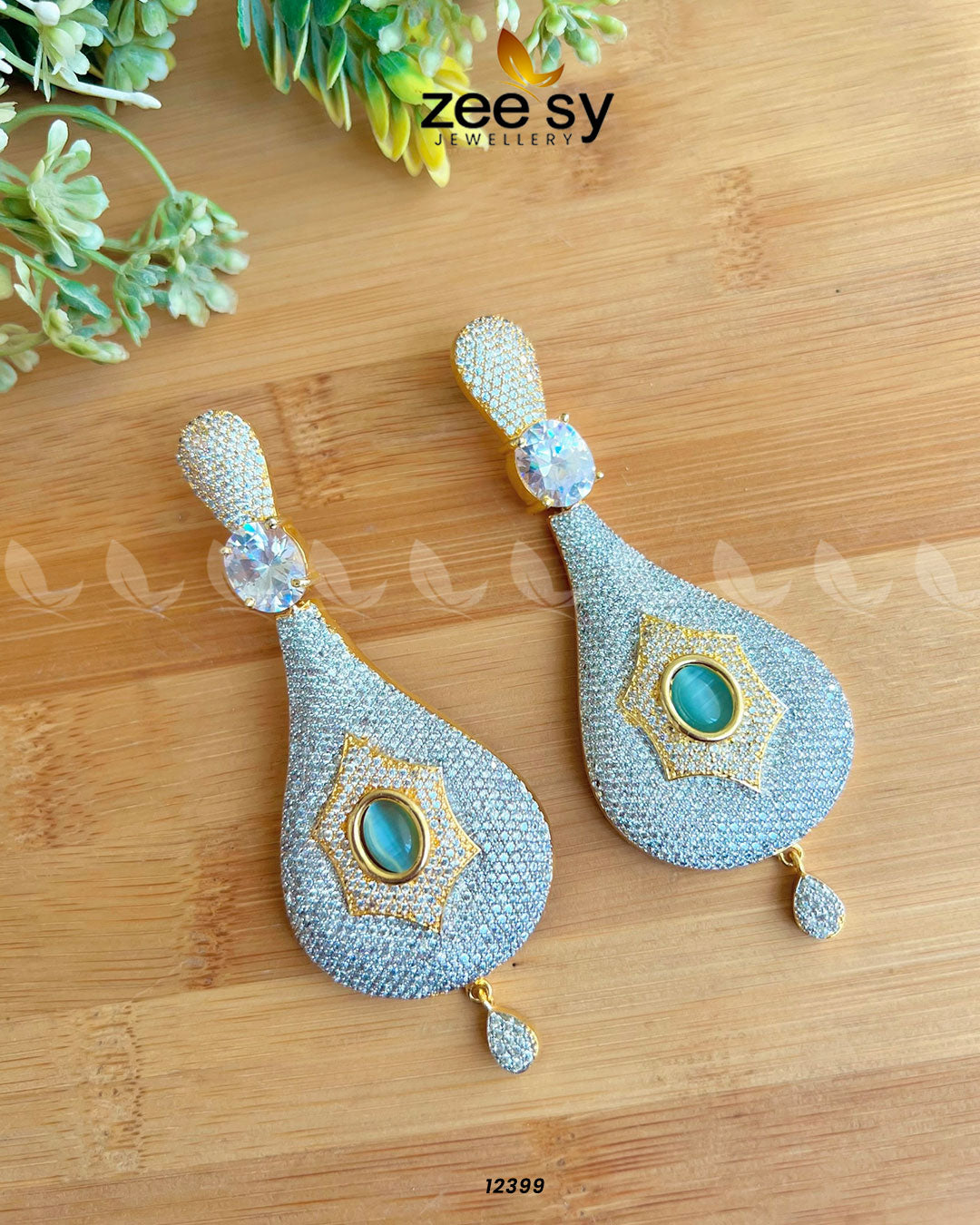 Paree Earrings - by - Libasekhas UK - Registered Vendor of : Zeesy - 100% Original Designer Dresss