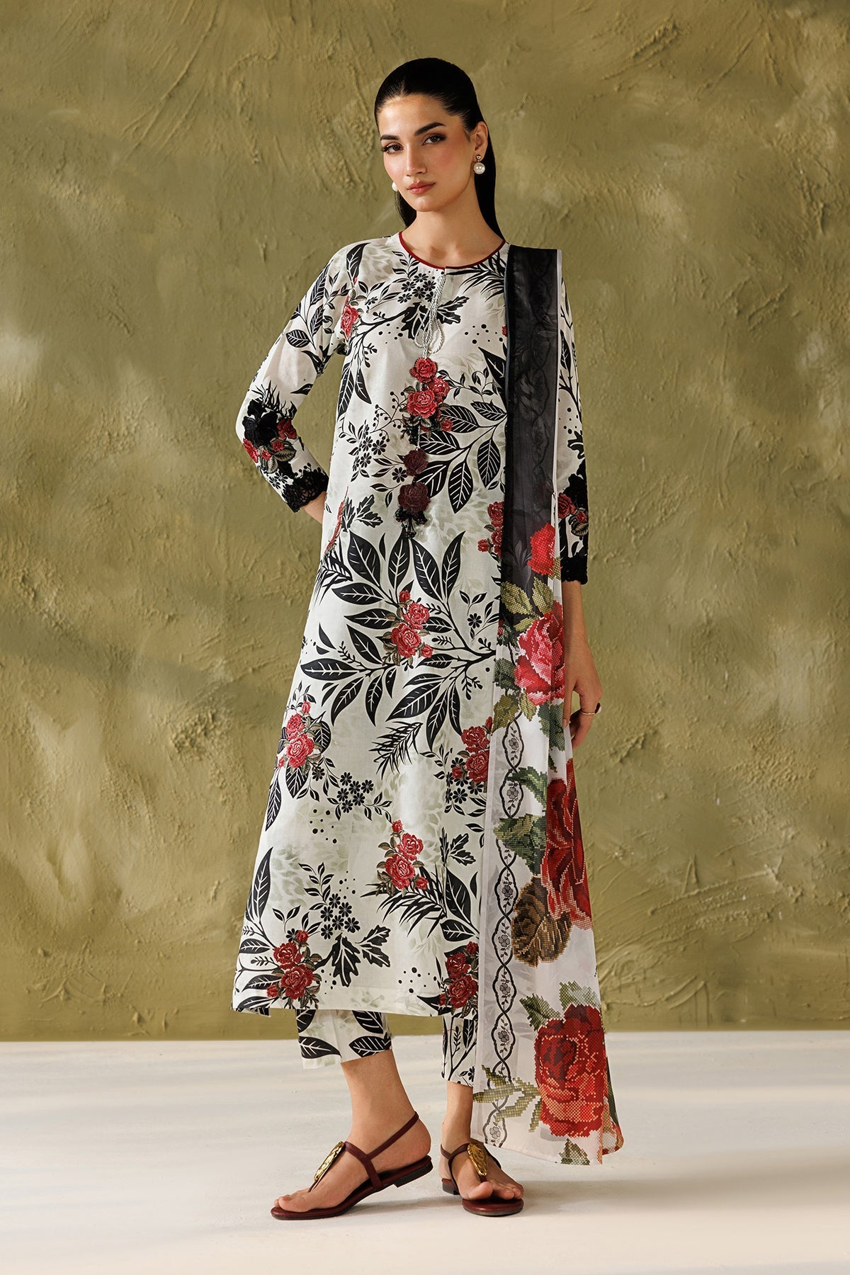 Baroque | Luxury Summer Pret | UF-4505 - by Libasekhas UK - Registered Vendor of : Baroque - 100% Original Designer Dress