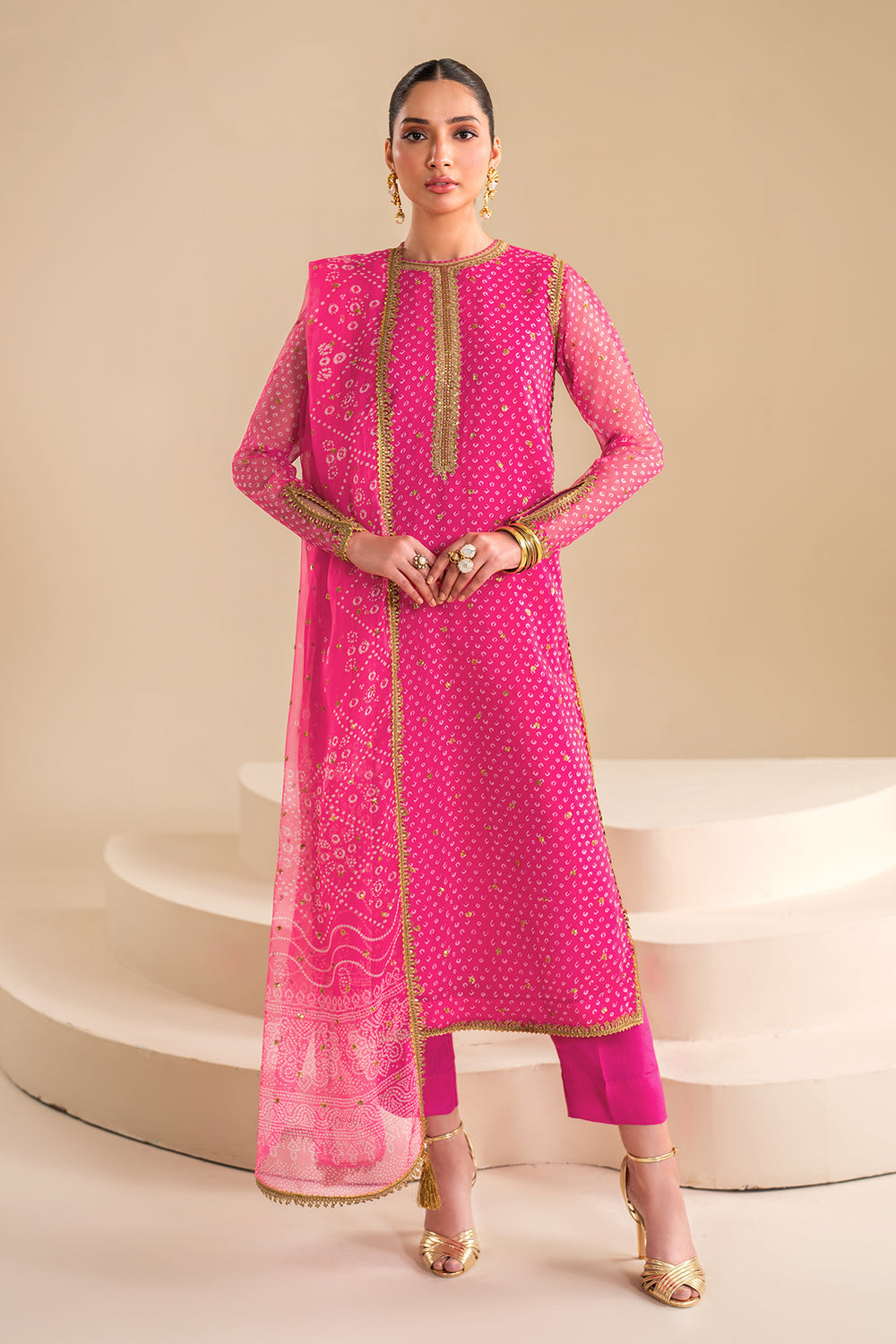 Baroque | Formals Collection | EMBROIDERED CHIFFON UF-626 - by Libasekhas UK - Registered Vendor of : Baroque - 100% Original Designer Dress