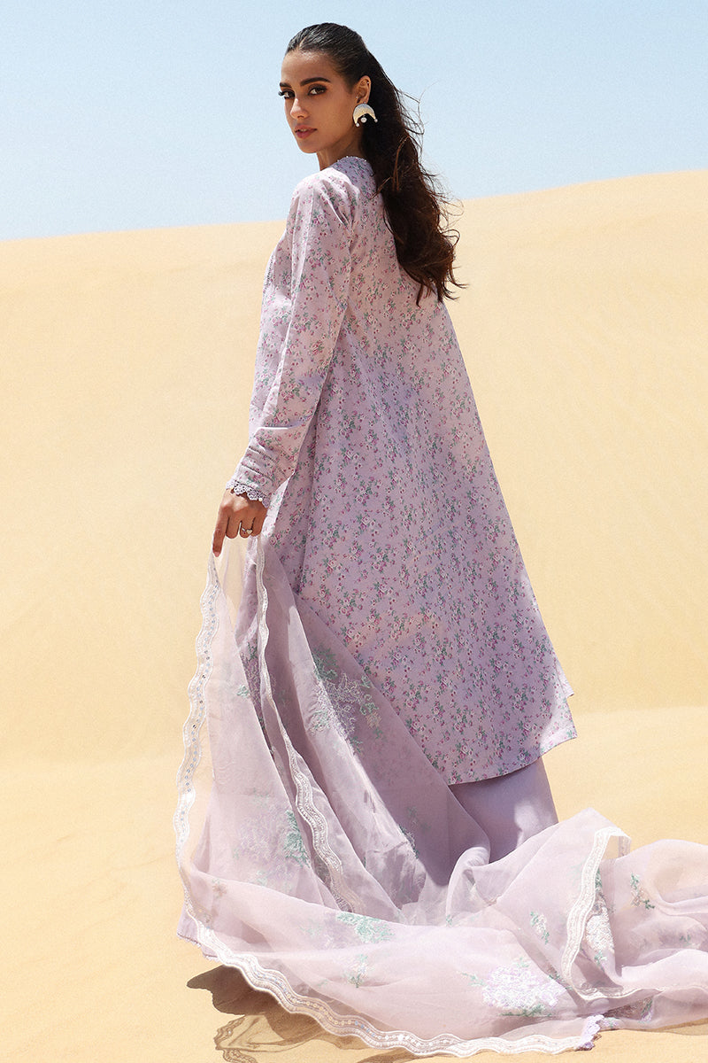 Cross Stitch | Eid Lawn 24 | LAVENDER - by - Libasekhas UK - Registered Vendor of : Cross Stitch - 100% Original Designer Dresss