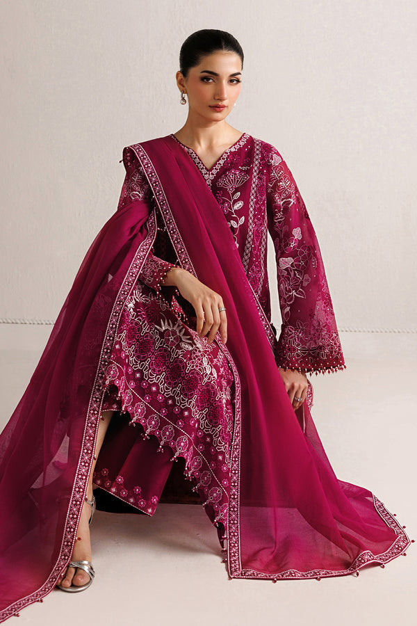Baroque | Formals Collection | EMBROIDERED COTTON NET UF-4511 - by Libasekhas UK - Registered Vendor of : Baroque - 100% Original Designer Dress