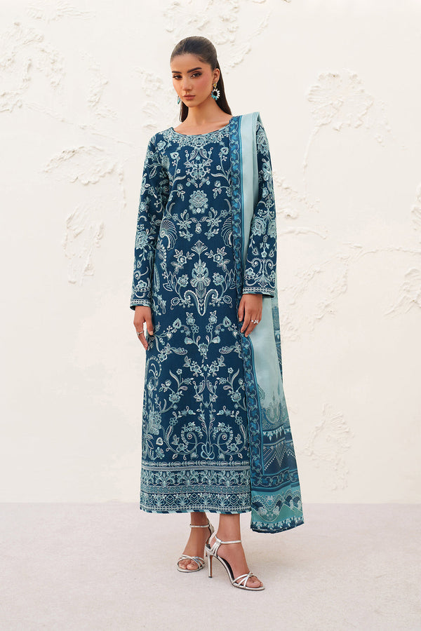 Baroque | Formals Collection | EMBROIDERED RAW SILK UF-4384 - by Libasekhas UK - Registered Vendor of : Baroque - 100% Original Designer Dress