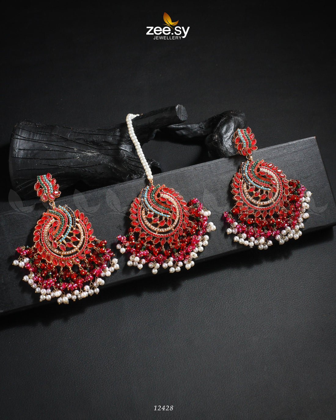 Radiance Earrings - by - Libasekhas UK - Registered Vendor of : Zeesy - 100% Original Designer Dresss