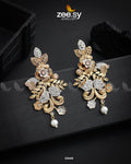 Floral Earrings - by - Libasekhas UK - Registered Vendor of : Zeesy - 100% Original Designer Dresss