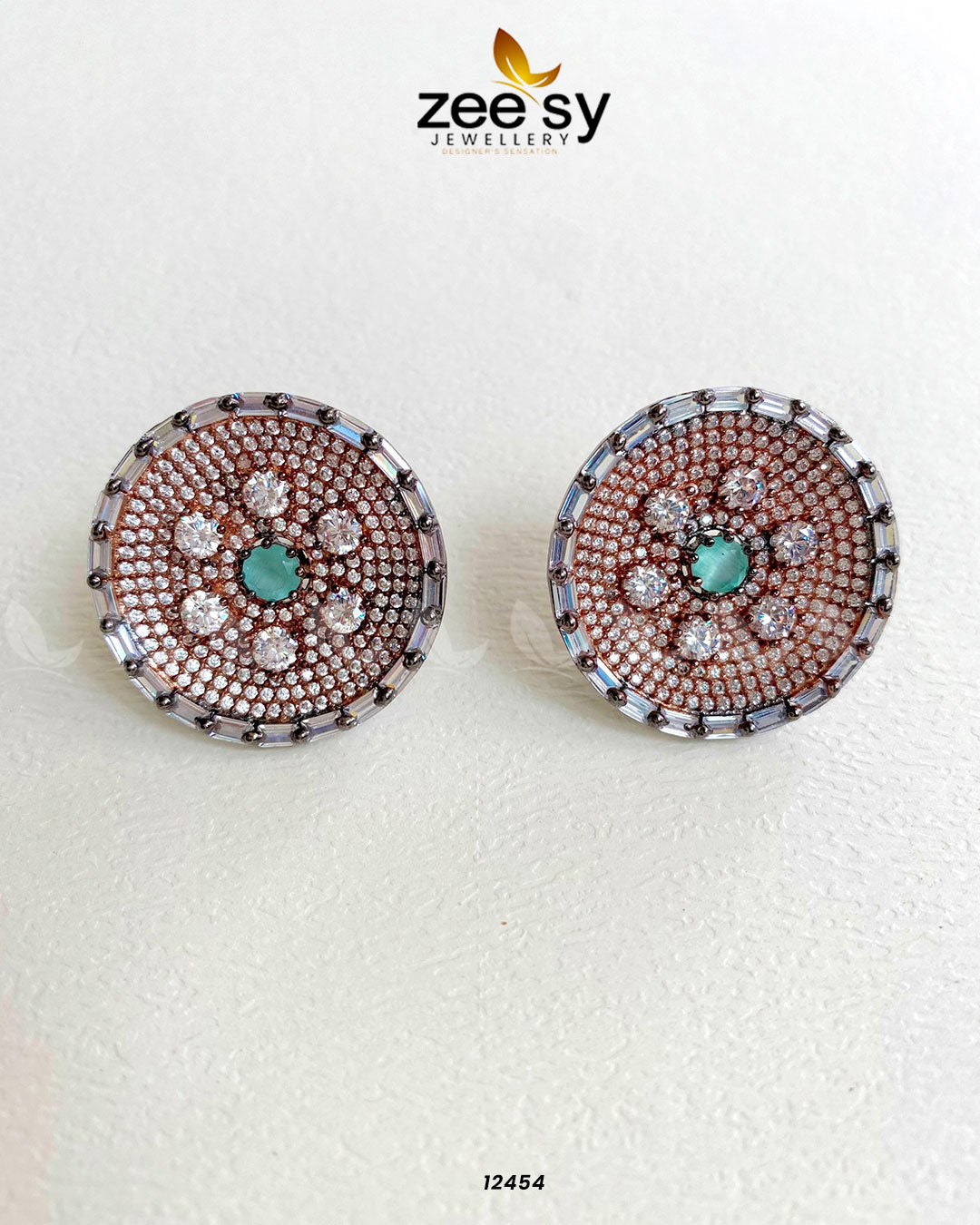 Studs Earrings - by - Libasekhas UK - Registered Vendor of : Zeesy - 100% Original Designer Dresss