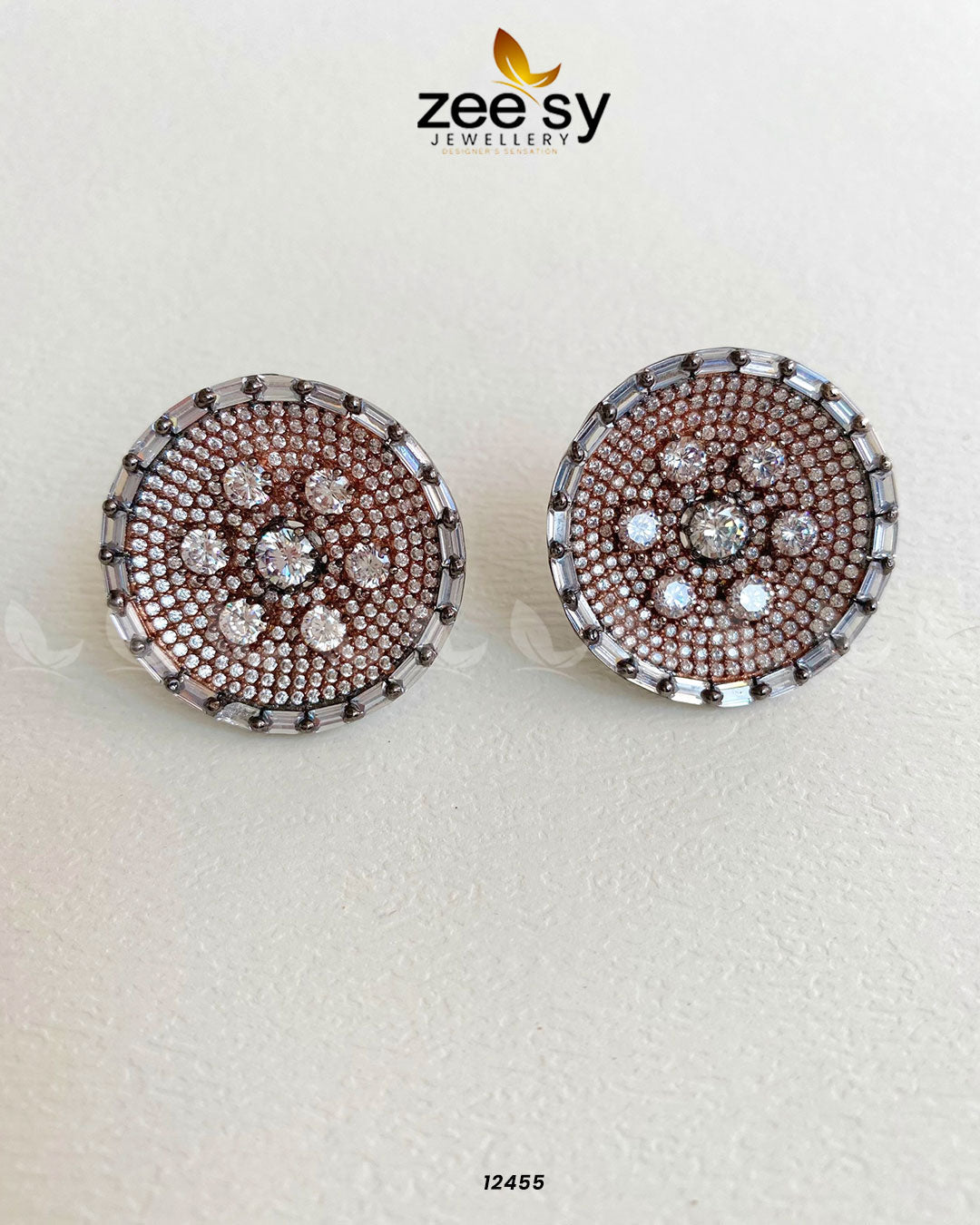 Studs Earrings - by - Libasekhas UK - Registered Vendor of : Zeesy - 100% Original Designer Dresss