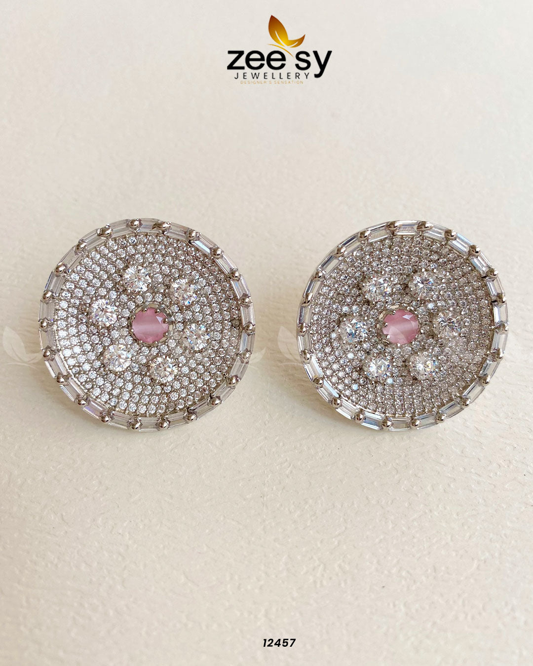 Studs Earrings - by - Libasekhas UK - Registered Vendor of : Zeesy - 100% Original Designer Dresss