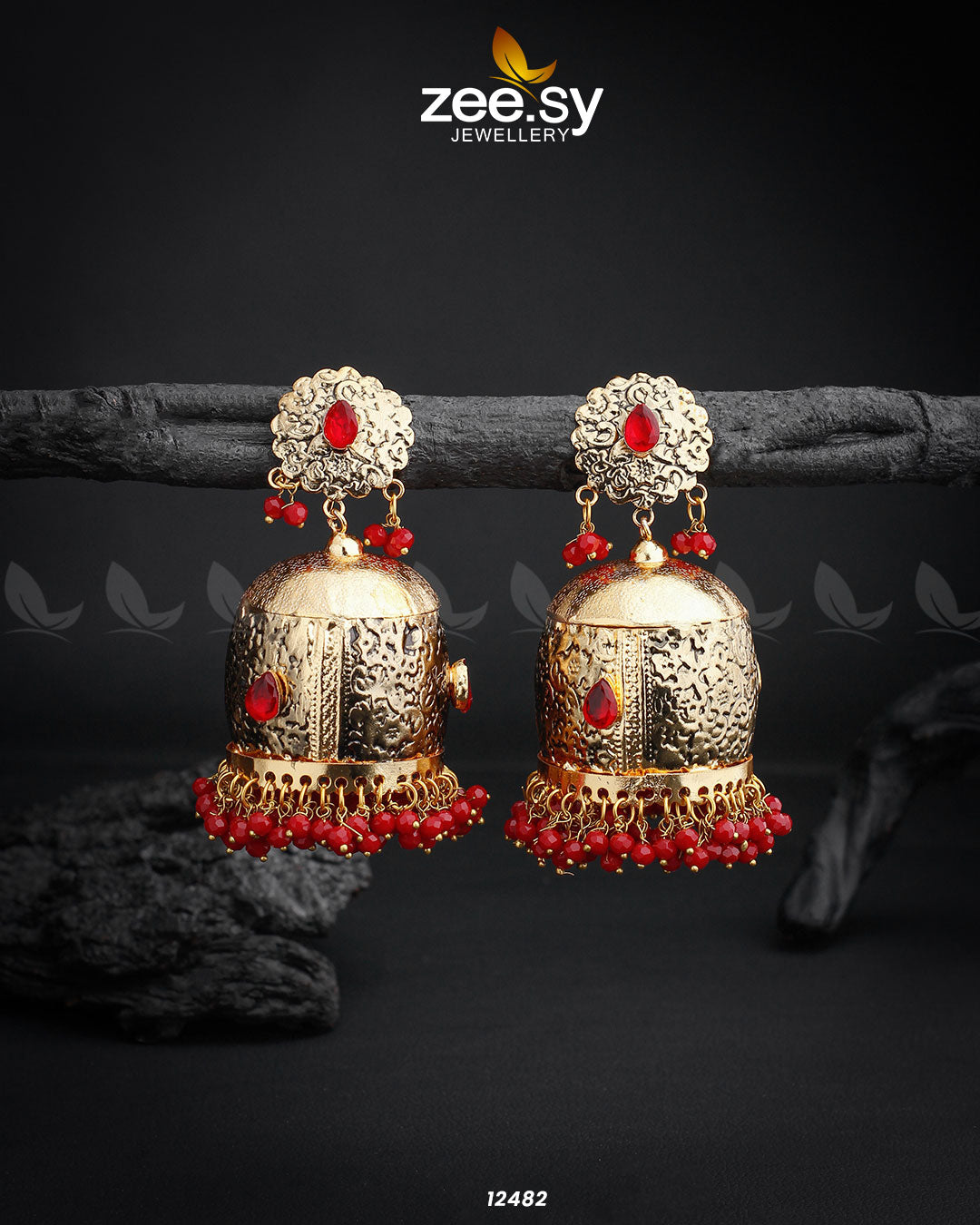 Shaymin Earrings - by - Libasekhas UK - Registered Vendor of : Zeesy - 100% Original Designer Dresss