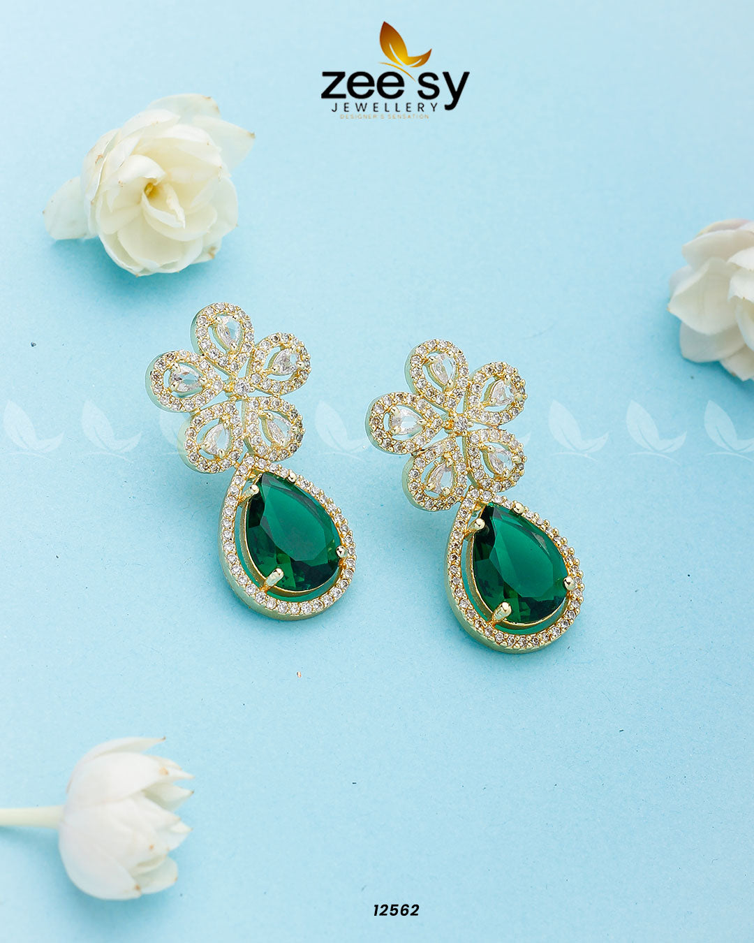 Elevate Earrings - by - Libasekhas UK - Registered Vendor of : Zeesy - 100% Original Designer Dresss