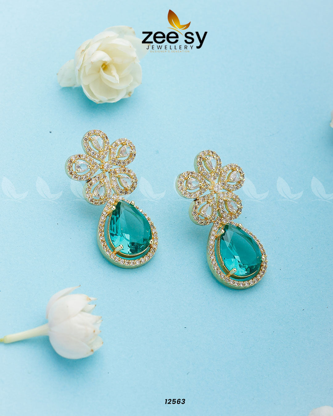 Elevate Earrings - by - Libasekhas UK - Registered Vendor of : Zeesy - 100% Original Designer Dresss