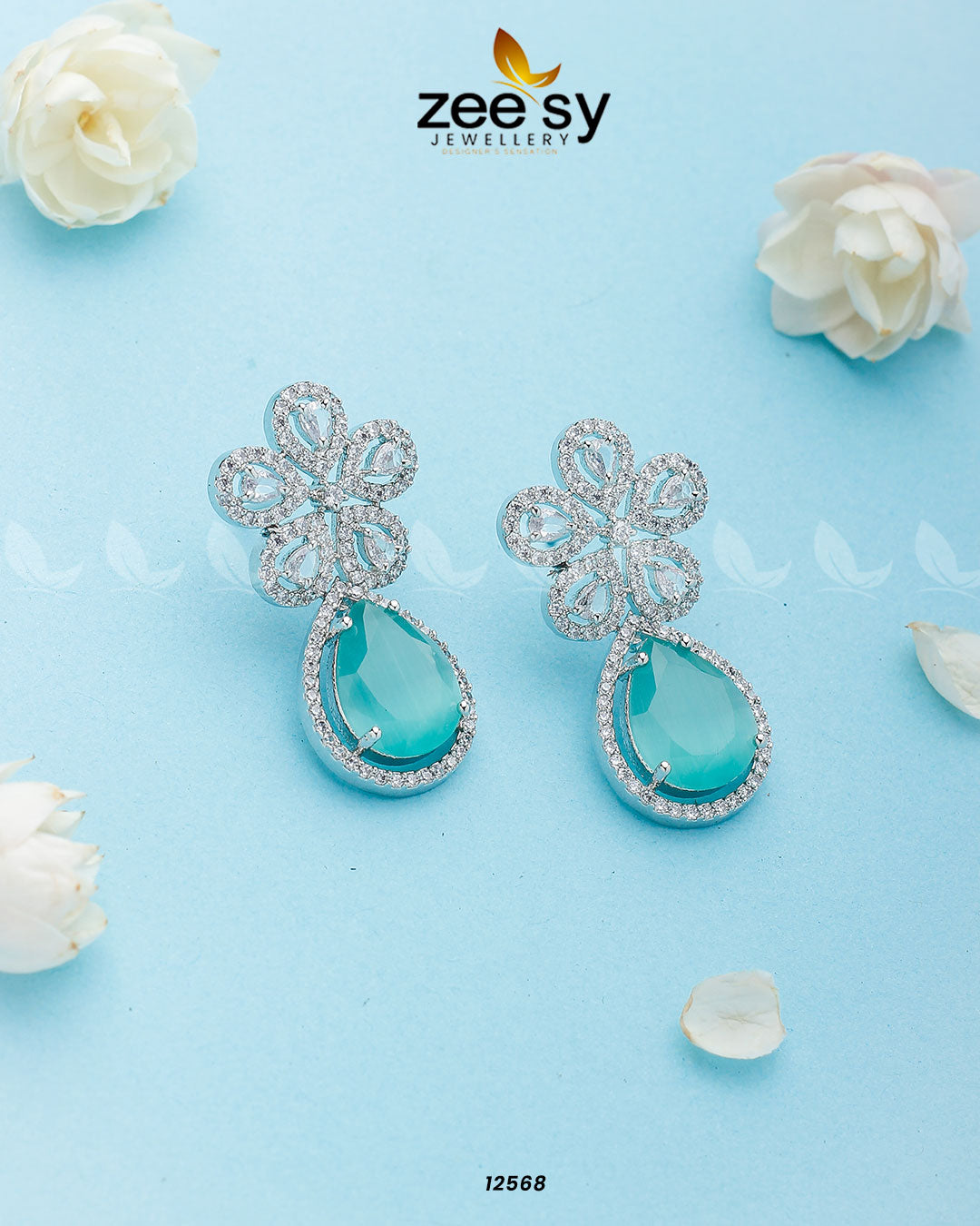 Elevate Earrings - by - Libasekhas UK - Registered Vendor of : Zeesy - 100% Original Designer Dresss