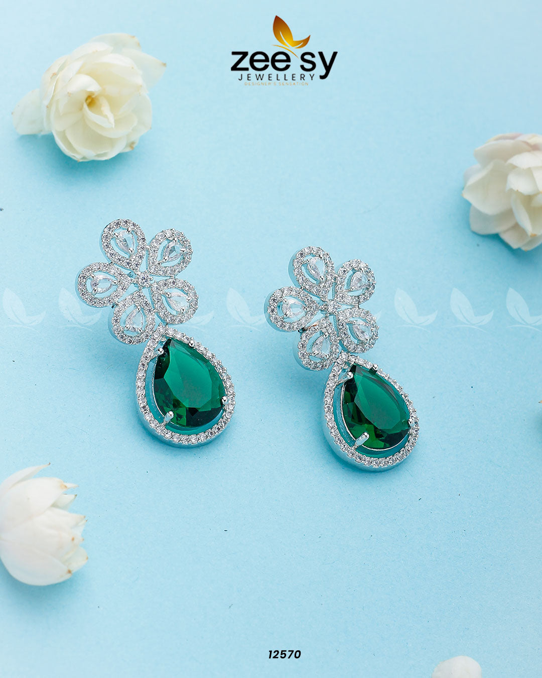 Elevate Earrings - by - Libasekhas UK - Registered Vendor of : Zeesy - 100% Original Designer Dresss