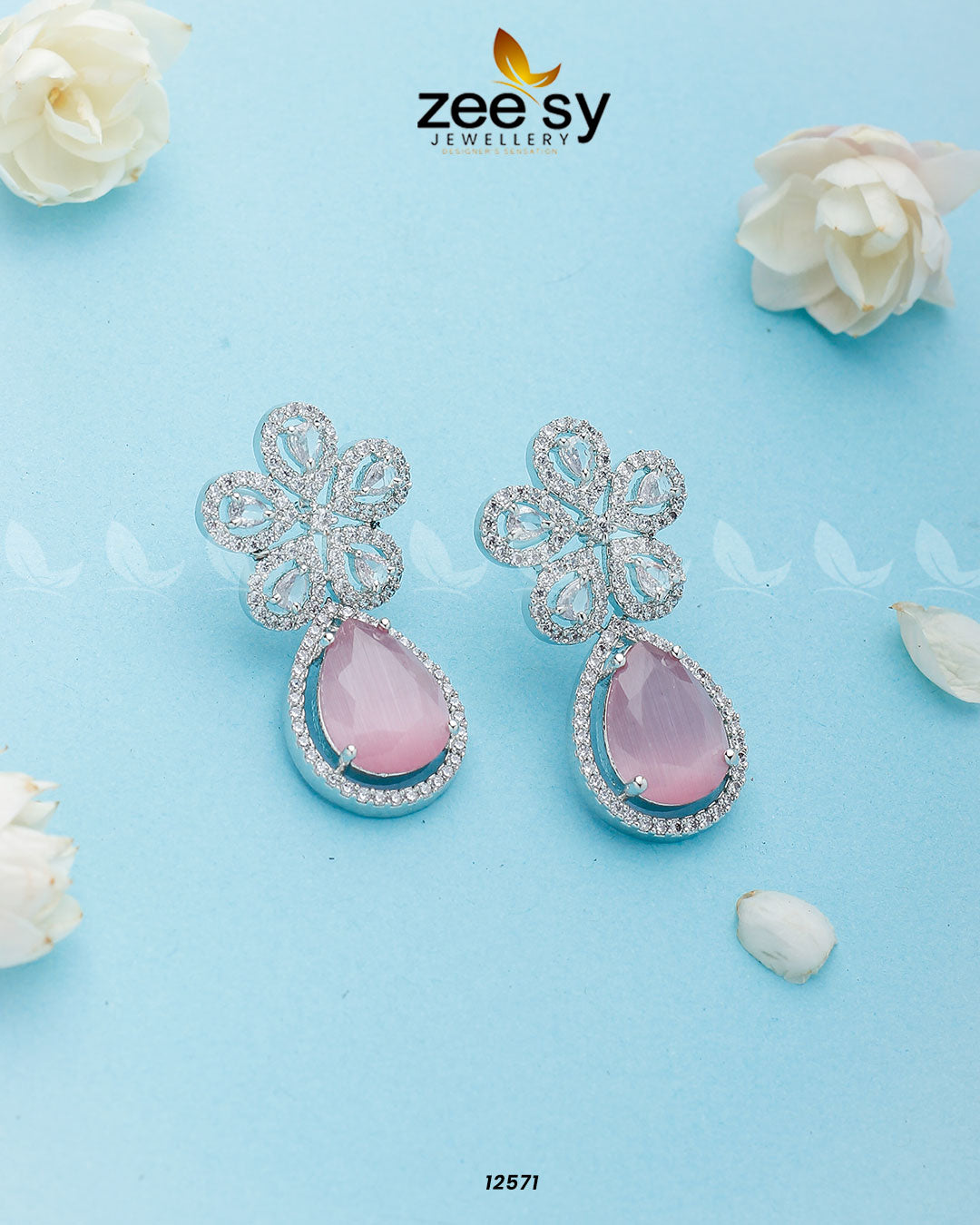 Elevate Earrings - by - Libasekhas UK - Registered Vendor of : Zeesy - 100% Original Designer Dresss