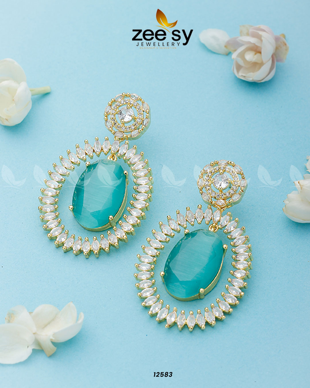 Victorian Earrings - by - Libasekhas UK - Registered Vendor of : Zeesy - 100% Original Designer Dresss