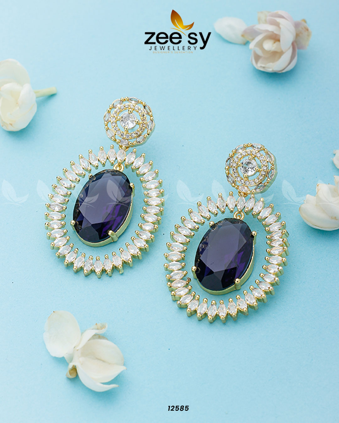 Victorian Earrings - by - Libasekhas UK - Registered Vendor of : Zeesy - 100% Original Designer Dresss