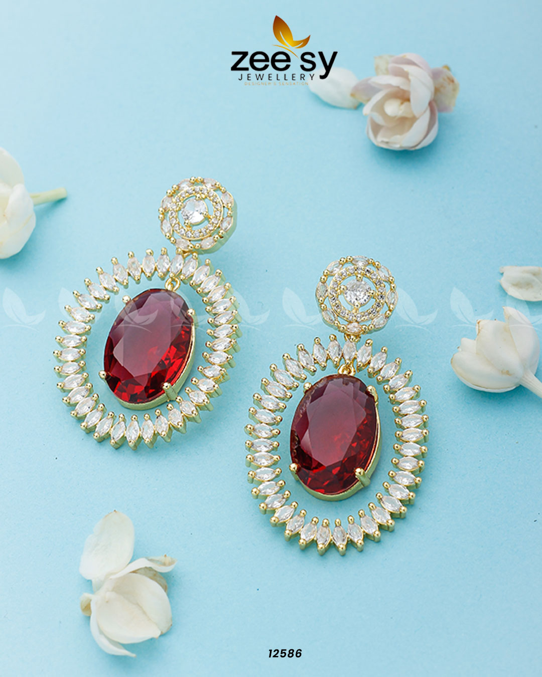 Victorian Earrings - by - Libasekhas UK - Registered Vendor of : Zeesy - 100% Original Designer Dresss
