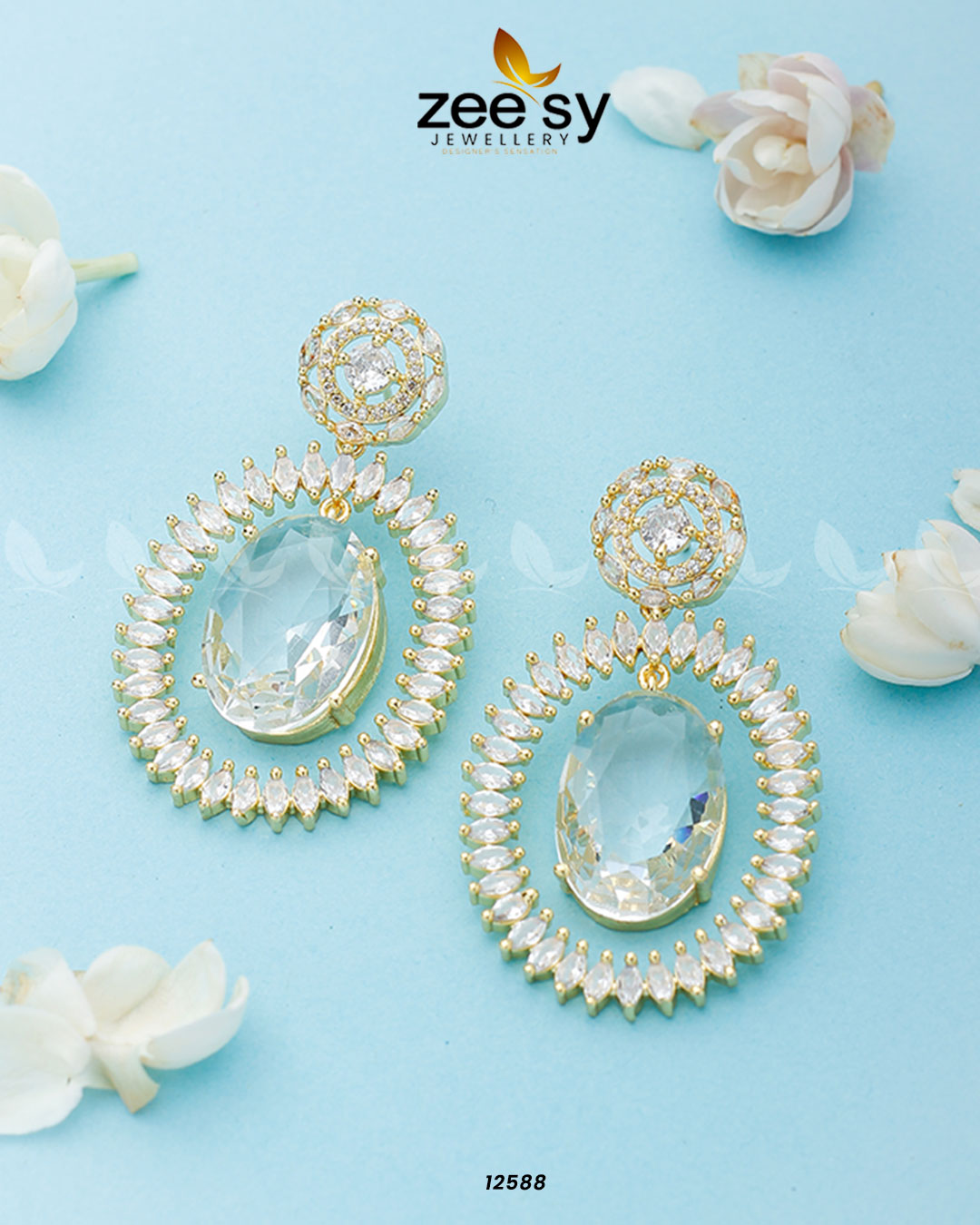 Victorian Earrings - by - Libasekhas UK - Registered Vendor of : Zeesy - 100% Original Designer Dresss
