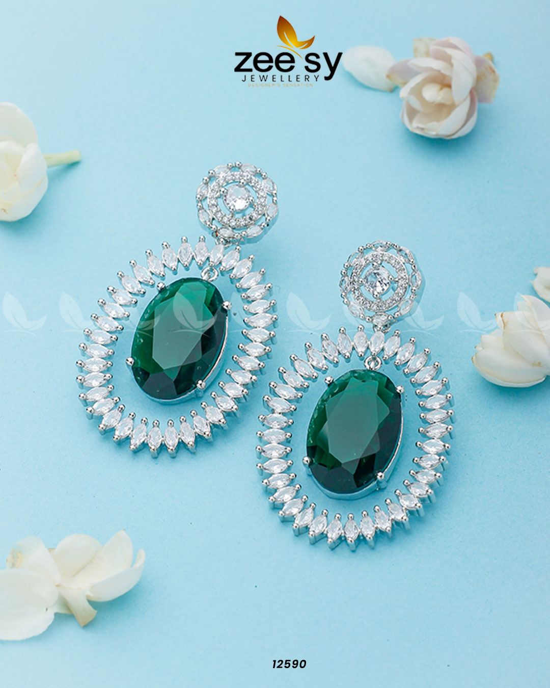 Victorian Earrings - by - Libasekhas UK - Registered Vendor of : Zeesy - 100% Original Designer Dresss