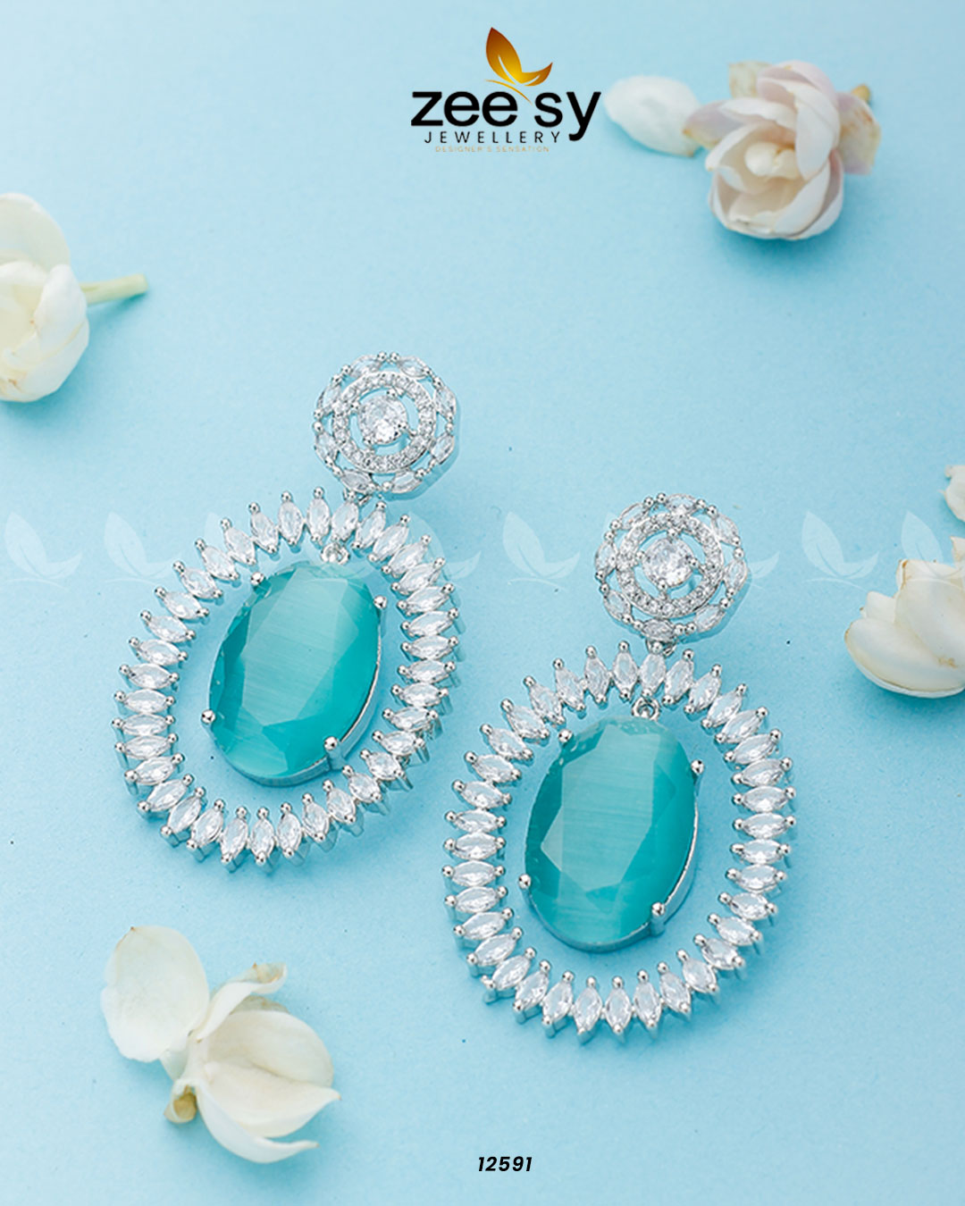 Victorian Earrings - by - Libasekhas UK - Registered Vendor of : Zeesy - 100% Original Designer Dresss