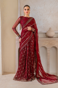Iznik | Chinnon Chiffon | CC-49 Embroidered Net - by - Libasekhas UK - Registered Vendor of : Iznik - 100% Original Designer Dresss