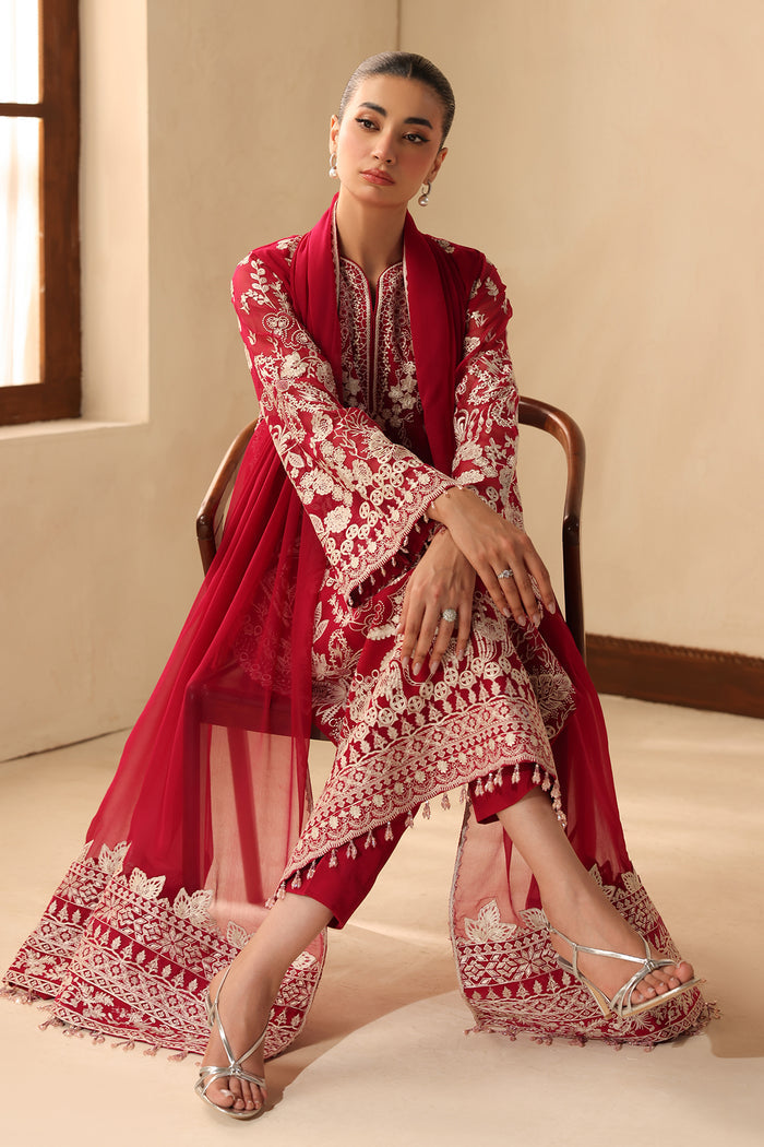 Baroque | Formals Collection | EMBROIDERED CHIFFON UF-4491 - by Libasekhas UK - Registered Vendor of : Baroque - 100% Original Designer Dress