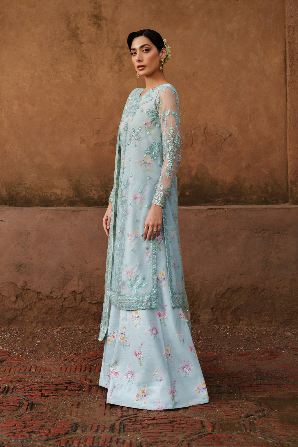 Iznik | Festive Formal | UE-535 Embroidered Net - by Libasekhas UK - Registered Vendor of : Iznik - 100% Original Designer Dress
