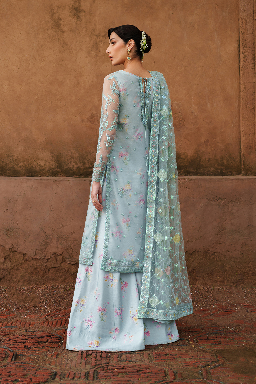Iznik | Festive Formal | UE-535 Embroidered Net - by Libasekhas UK - Registered Vendor of : Iznik - 100% Original Designer Dress