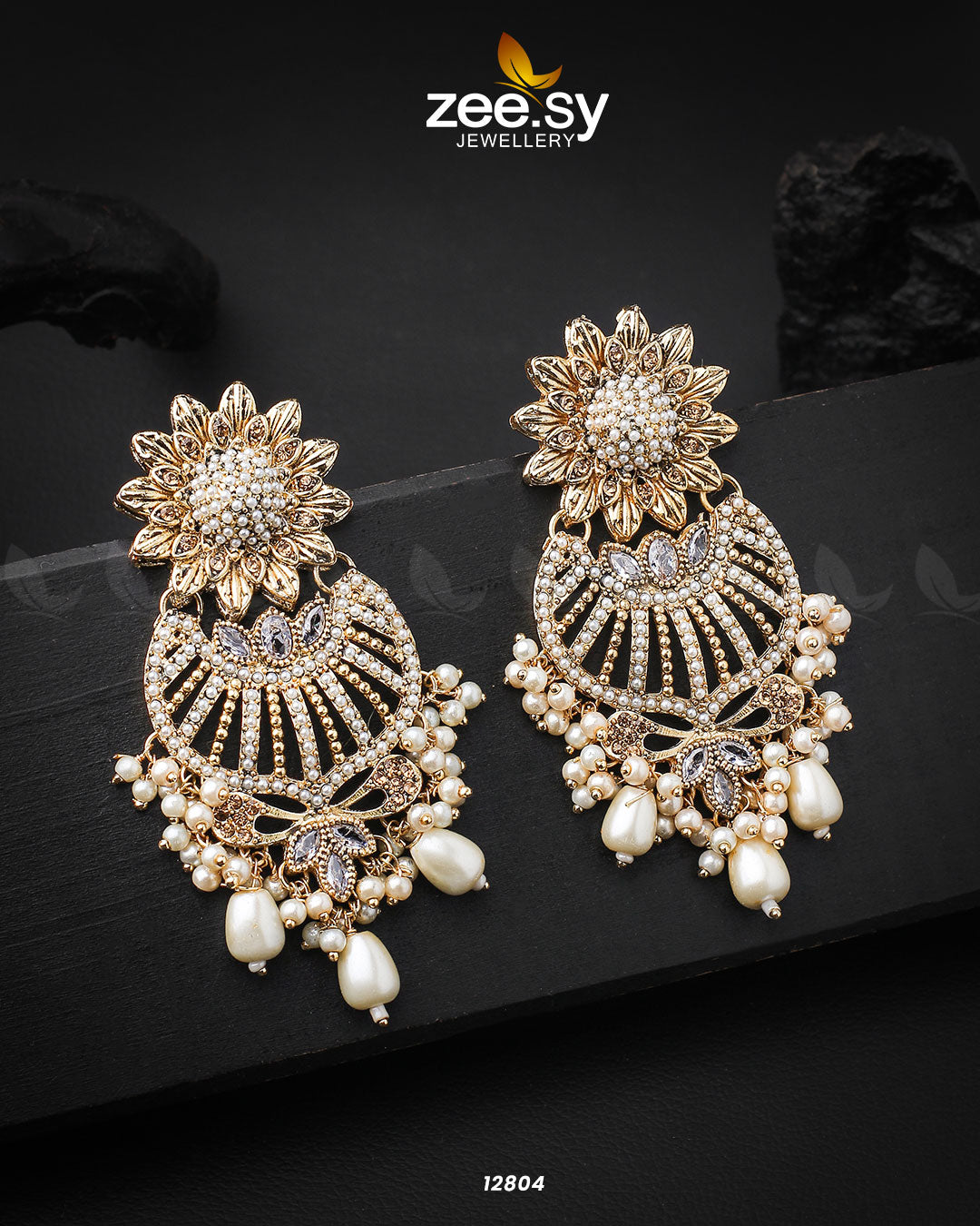 Arri Earrings - by - Libasekhas UK - Registered Vendor of : Zeesy - 100% Original Designer Dresss