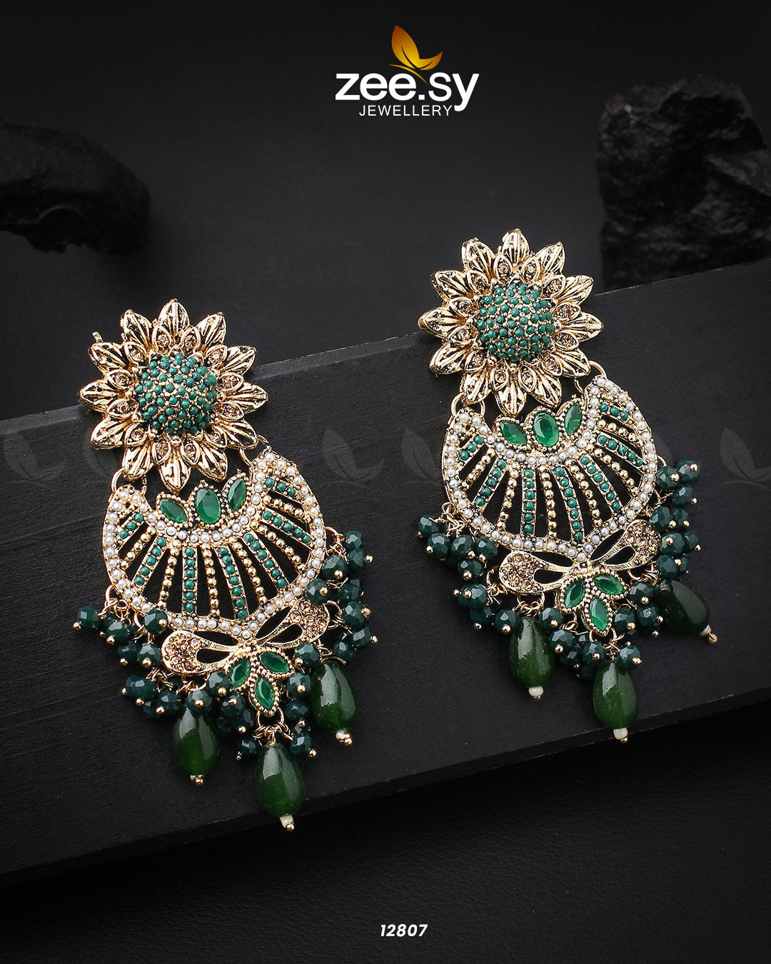 Arri Earrings - by - Libasekhas UK - Registered Vendor of : Zeesy - 100% Original Designer Dresss