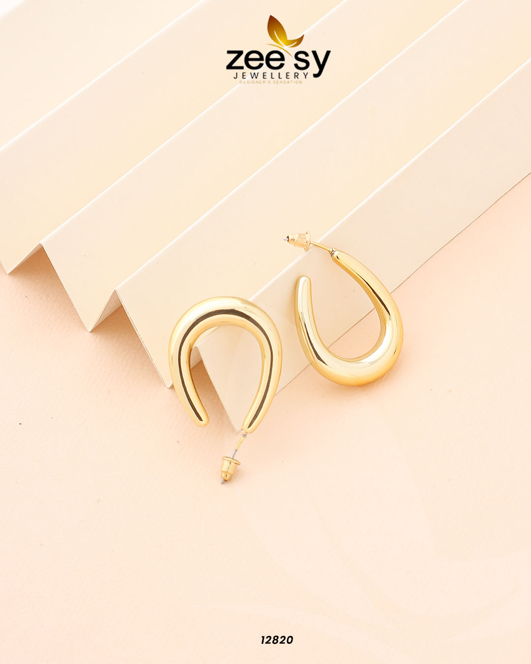 Enkei Hoops Earrings - by - Libasekhas UK - Registered Vendor of : Zeesy - 100% Original Designer Dresss