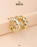 Twisted Hoop Earring - by - Libasekhas UK - Registered Vendor of : Zeesy - 100% Original Designer Dresss
