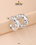 Twisted Hoop Earring - by - Libasekhas UK - Registered Vendor of : Zeesy - 100% Original Designer Dresss